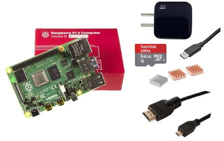 Kit Raspberry Pi 4 B 2gb Original + Fuente 3A + Disipadores + HDMI + Mem 64gb